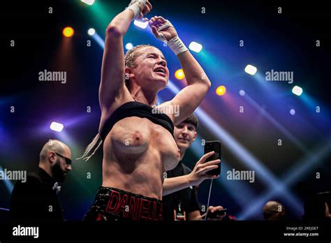 Boxer Daniella Helmsley banned following topless celebration